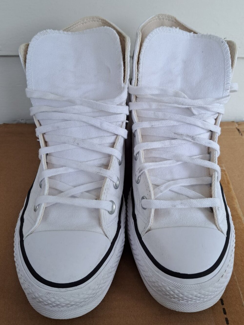 WOMEN'S COVERSE ALL STAR CHUCK TAYLOR LIFT PLATFORM HI TOPS SIZE 8 - Picture 15 of 15